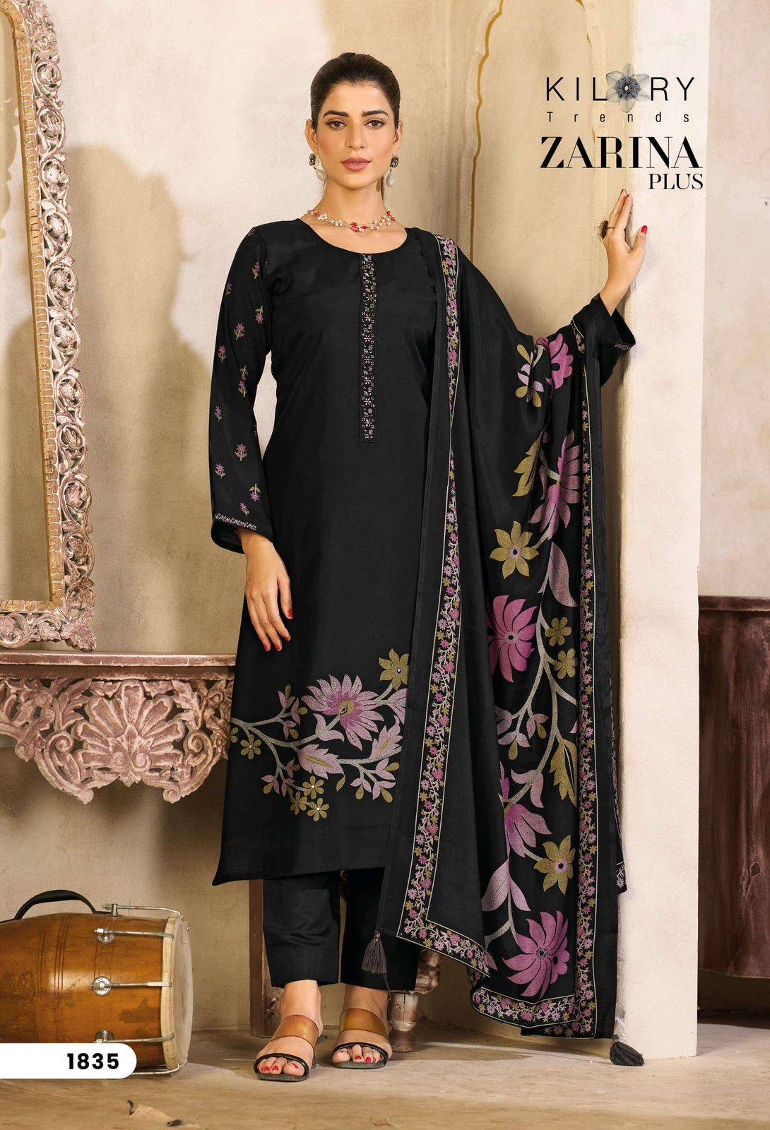 ZARINA PLUS By KILORY  TREND 1831 to 1836 Series Beautiful Pakistani Suits Colorful Stylish Fancy PURE MUSLIN SILK Dresses At Wholesale Price